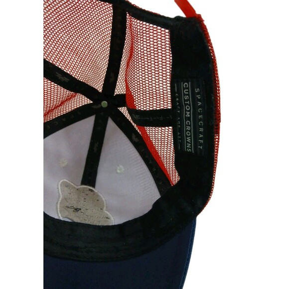 Spaceships SpaceCraft Cap Hat Red White Blue Snapback Trucker Mesh - Picture 7 of 7